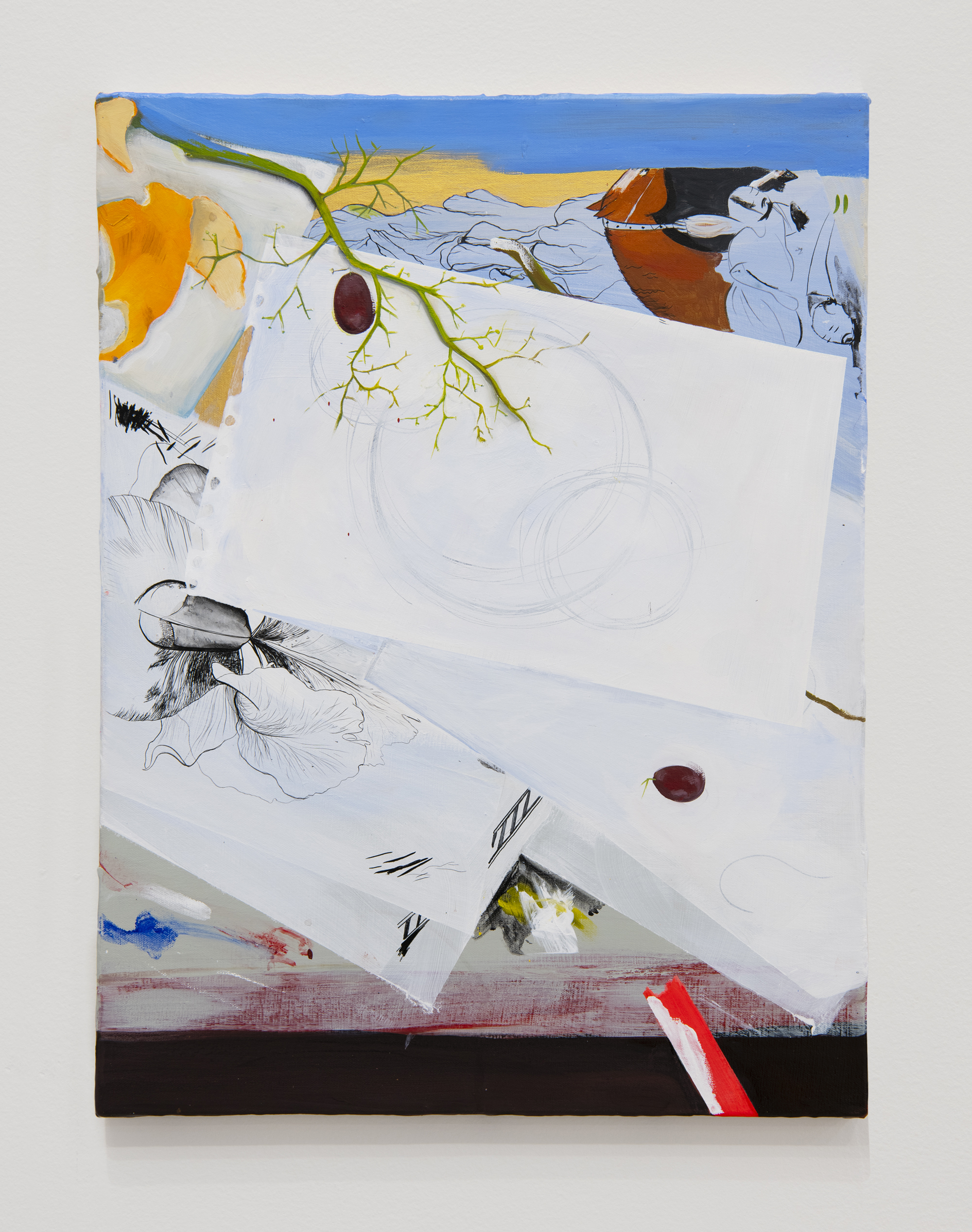 Sara Rahmanian, The circle, 2024, acrylic on canvas, 24 x 18 inches