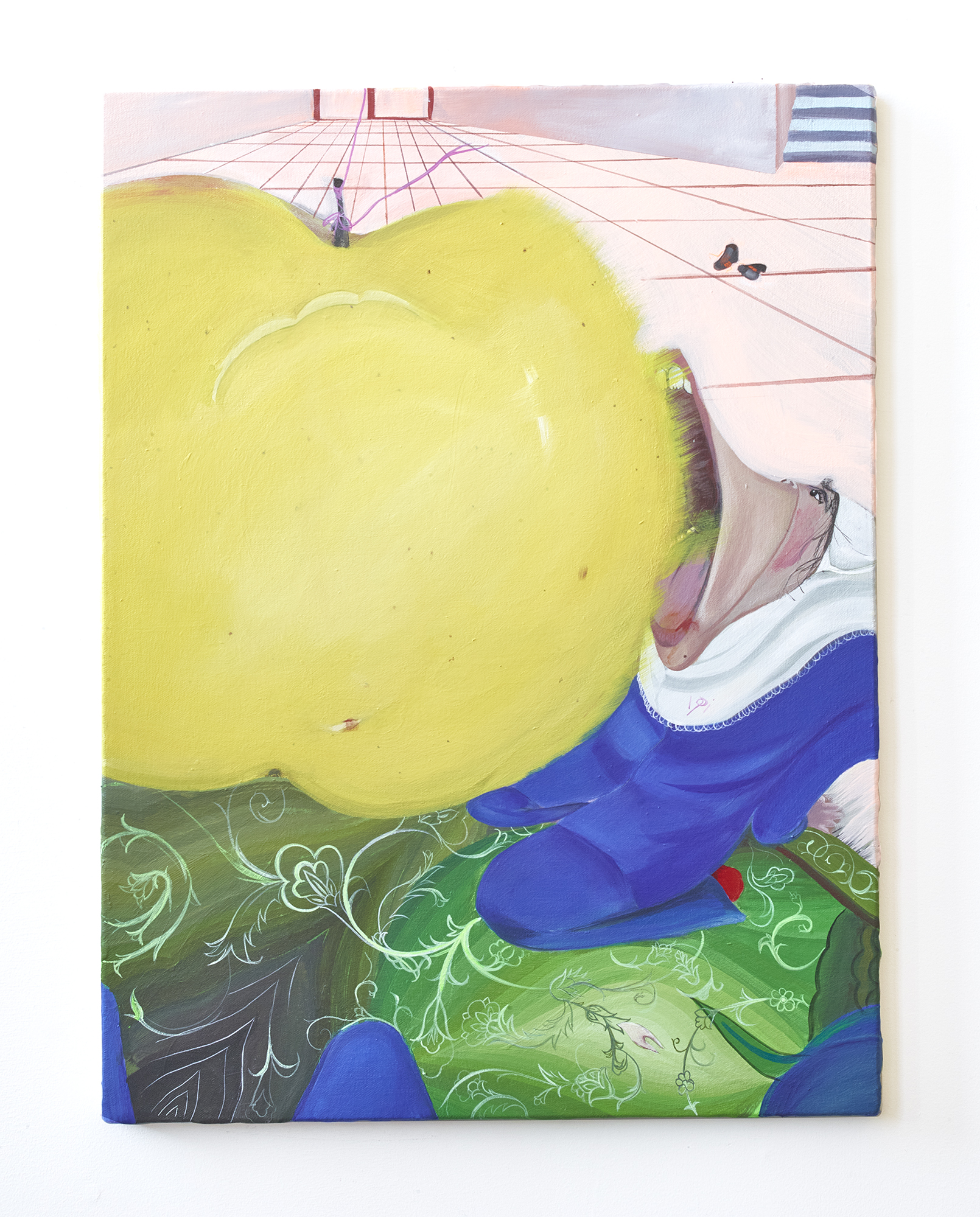 SARA RAHMANIAN, Zahra, 2024, acrylic on canvas, 24 x 18 inches