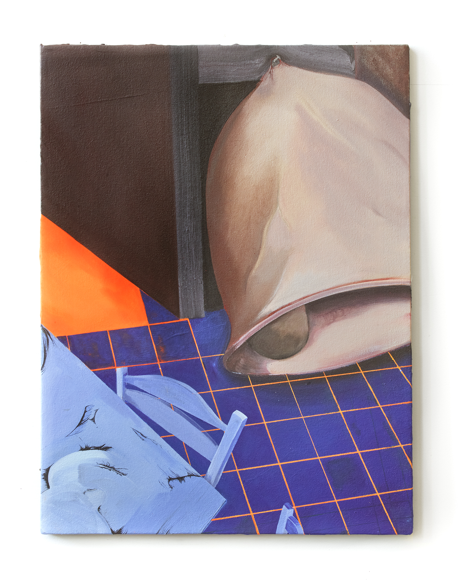 SARA RAHMANIAN, Burglar alarm, 2024, acrylic on canvas, 24 x 18 inches